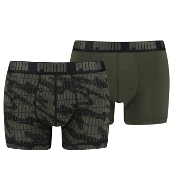 Puma 2P Everyday Camo Boxer Grøn Mønster bomuld Large Herre