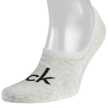 Calvin Klein Strømper Kristal Modern Cotton Logo Liner Sock Grå Str 36/41 Dame
