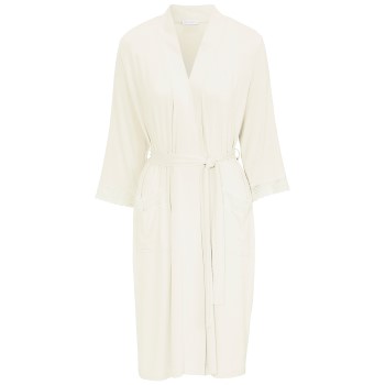 Damella Viscose Plain Lace Robe Elfenben viskose Large