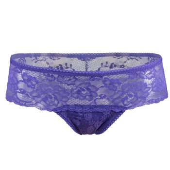 Damella Trusser Lace Brief Blå polyamid Large Dame