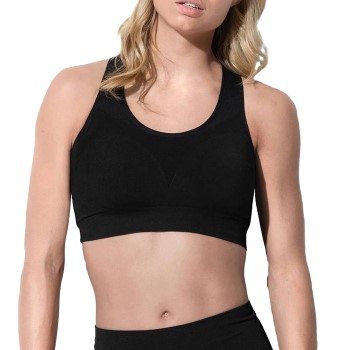 Stedman Bh Seamless Sport Bra Sort nylon Large Dame