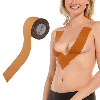 Magic 50P Breast Tape Mokka bomuld One Size Dame