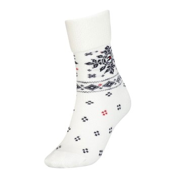 Tommy Hilfiger Strømper Women Folk Wool Sock Offwhite Str 35/38 Dame