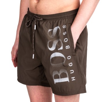 BOSS Octopus Swimshorts Badebukser Mørkbrun polyamid Large Herre