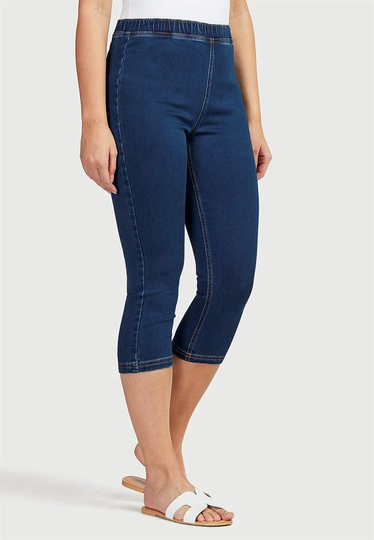 Denim capri leggings