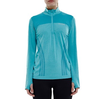 Salming Seamless Halfzip Women Turkise M/L Dame