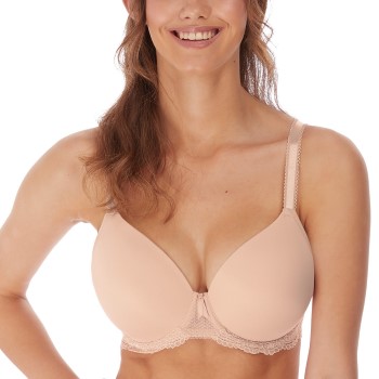 Freya Bh Expression Underwire Plunge Moulded Bra Beige D 60 Dame