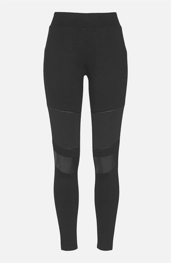 Leggings med PU-detaljer Allison