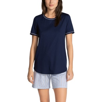Calida Sweet Dreams Short Pyjama Marineblå bomuld Large Dame