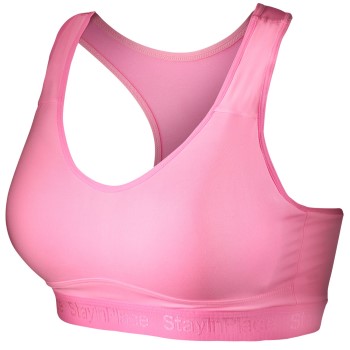 StayInPlace Pad Sports Bra A/B Bh Lyserosa Large Dame