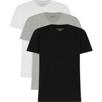 Tommy Hilfiger 3P Crew Neck Sort/Grå bomuld Large Herre