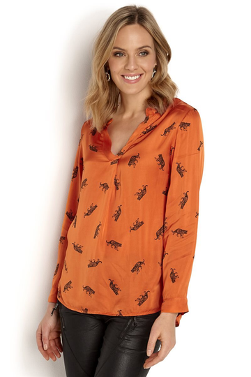 Mønstret bluse Costanza