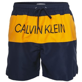 Calvin Klein Badebukser Core Placed Logo Medium Drawstring Orange/Mørkbl polyester Large Herre