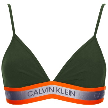Calvin Klein Bh Hazard Cotton Unlined Triangle Mørkgrøn bomuld Large Dame