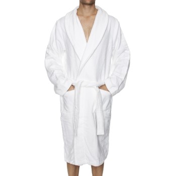 Calvin Klein Men Terry Logo Robe Hvid bomuld L/XL Herre