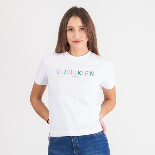 Multicolored logo tee