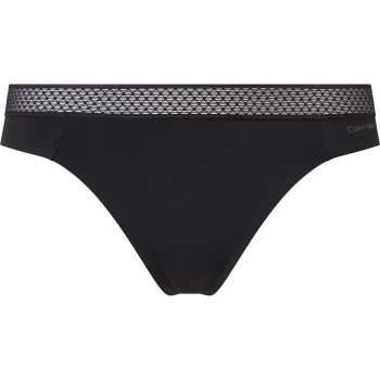 Calvin Klein Trusser Seductive Comfort Thong With Lace Sort Large Dame