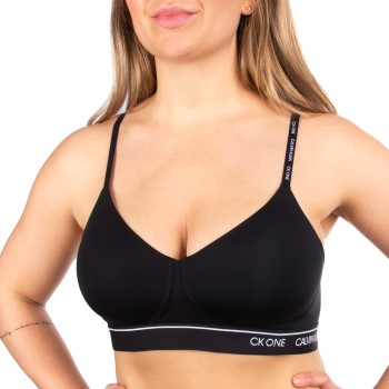 Calvin Klein Bh One Micro Lightly Lined Bralette Sort Large Dame