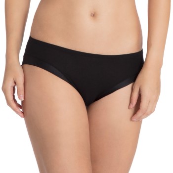 Calida Trusser Cate Regular Satin Brief Sort bomuld Large Dame