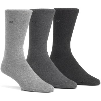 Calvin Klein Strømper 3P Eric Cotton Flat Knit Socks Lysegrå Str 40/46 Herre