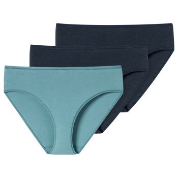 Schiesser Trusser 3P 95-5 Organic Cotton Tai Grøn økologisk bomuld 36 Dame