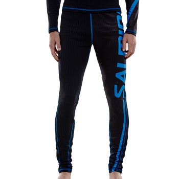 Salming Baselayer Pant Men Sort/Blå polyester Large Herre