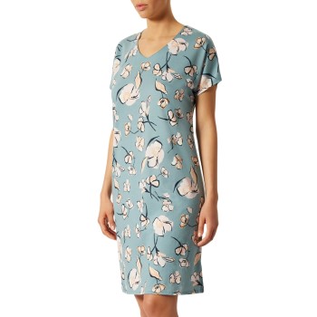 Schiesser Modern Floral Nightdress Grøn Mønster 38 Dame