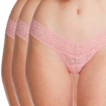 Hanky Panky Trusser 3P Low Rise Thong Gammelrosa nylon One Size Dame