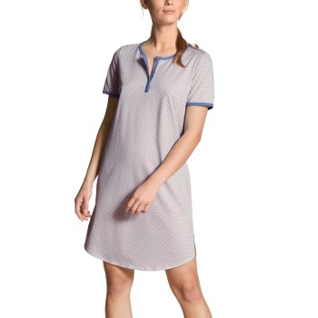Calida Lovely Nights Sleepshirt Blå Mønster bomuld Medium Dame