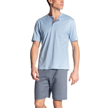 Calida Relax Choice Short Pyjamas Lyseblå bomuld Large Herre