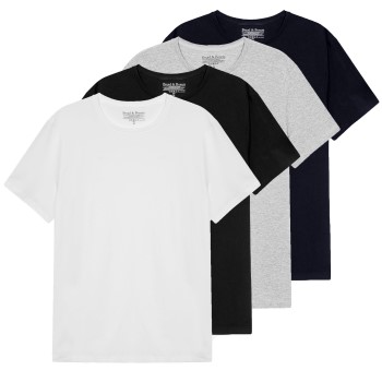 Bread and Boxers Organic Cotton Crew Neck 4P Flerfarvet økologisk bomuld Large Herre