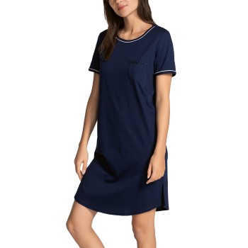 Calida Sweet Dreams Sleepshirt SS Marineblå bomuld Large Dame