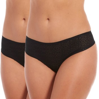 Magic Trusser 2P Dream Lace Thong Sort Large Dame