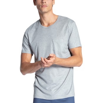 Calida I Love Nature O-Neck Shirt Grå tencel Large Herre
