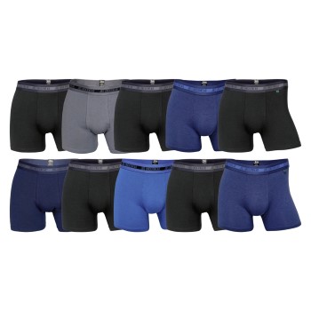JBS 10P Bamboo Boxer Tights Sort/Blå 3XL Herre