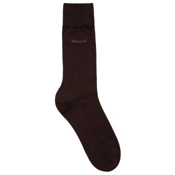 BOSS Business Mercerized Cotton George Finest Sock Strømper Brun merciseret bomuld Str 39/40 Herre