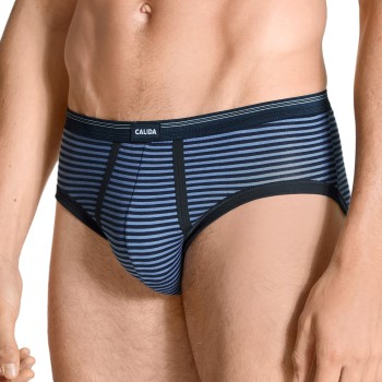 Calida Yellowbration Brief Blåstribet bomuld Large Herre