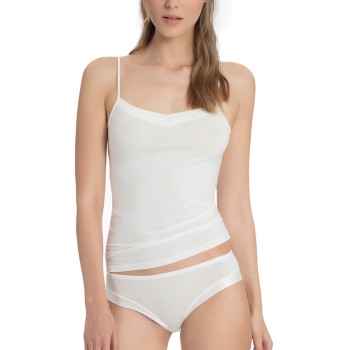 Calida Cate Satin Spagetti Top Hvid bomuld Large Dame