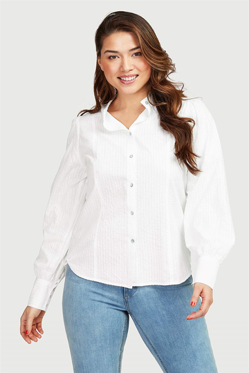 Bluse i seersucker