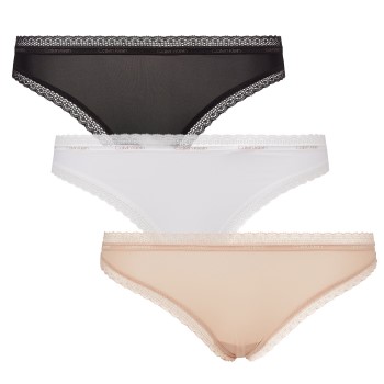 Calvin Klein Trusser 3P Bottoms Up Refresh Thongs Flerfarvet nylon Medium Dame