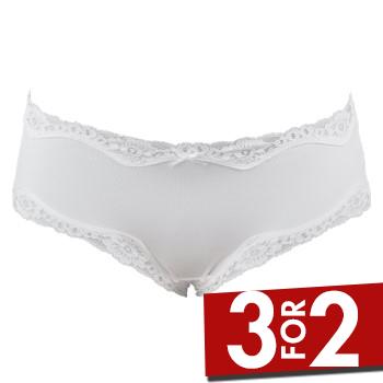 Triumph Trusser Micro and Lace Hipster White Hvid polyamid Large Dame