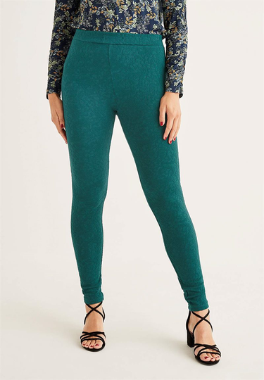 Mønsterstrikkede leggings