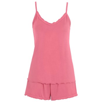 Damella Bamboo Plain Pyjamas Set Koral Bambus Large Dame