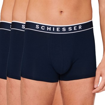 Schiesser 3P 95-5 Organic Cotton Rio Boxer Mørkblå bomuld Large Herre