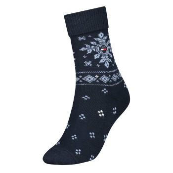 Tommy Hilfiger Strømper Women Folk Wool Sock Mørkblå Str 35/38 Dame