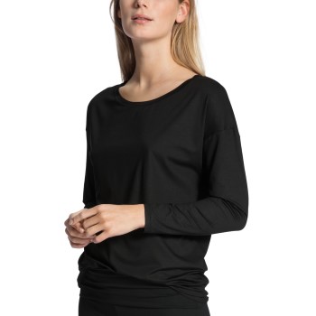 Calida Favourites Essentials Shirt Long Sleeve 137 Sort micromodal Medium Dame