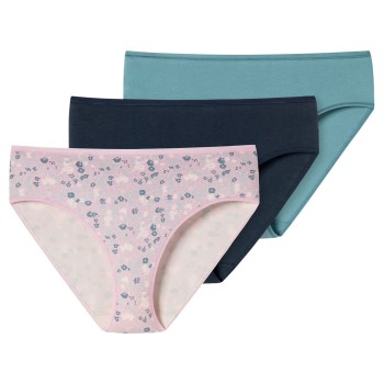 Schiesser Trusser 3P 95-5 Organic Cotton Tai Rosa Mønster økologisk bomuld 36 Dame