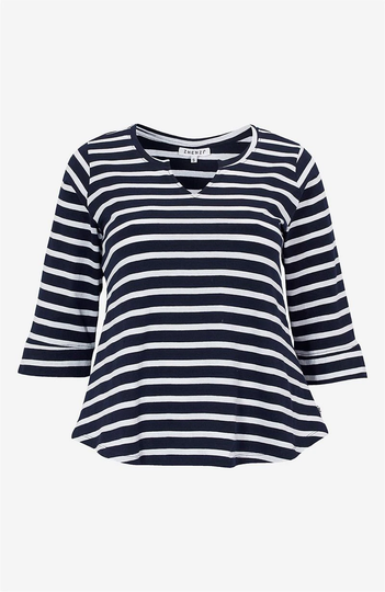 Stribet jerseybluse Dicie