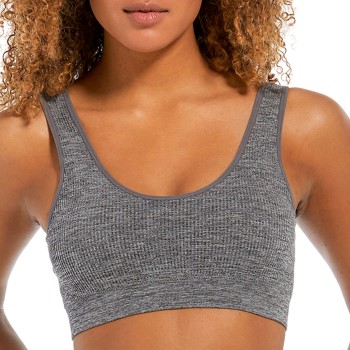 Magic Bh Ribbed Comfort Bra Grå Large Dame