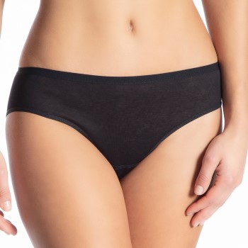Calida Trusser Light Slip Low Cut Brief Sort bomuld Medium Dame
